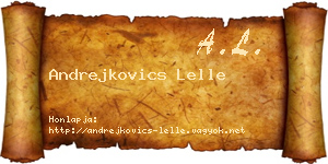Andrejkovics Lelle névjegykártya